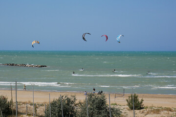 Pescara - Abruzzo - Kitesurfing on the sea