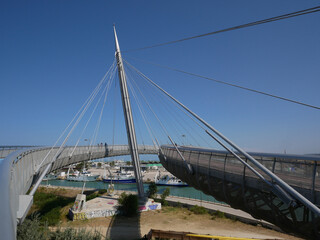 View of the Ponte del Mare in Pescara in Abruzzo