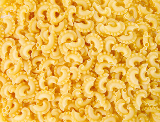 Pasta background. The pasta is filled with an even layer.