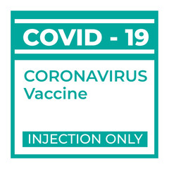 Vaccine covid 19 bottle with silver background