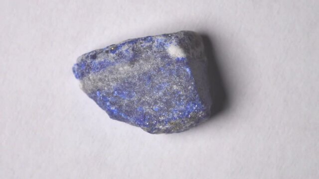 Lapis lazuli gemstone on a turn table