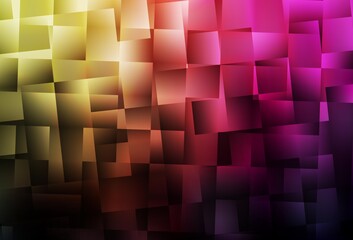 Dark Pink, Yellow vector background with rectangles.