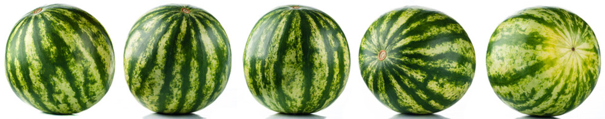 Set of watermelon fruits isolated