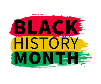 Black History Month. Vector African American History Grunge Design Element