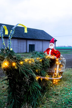 Santa_on_his_sledge. A Christmas decoration