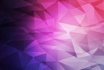 Dark Purple, Pink vector shining triangular layout.