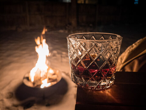 Sipping Bourbon By The Fire