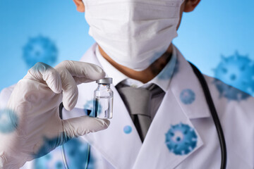 Doctor with coronavirus vaccine