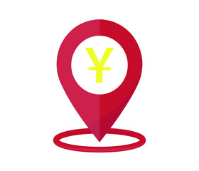 Obraz premium Coin vector illustration, Japanese yen icon .