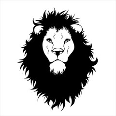 Vector illustration of lion. Symbol of wild animal and safari.