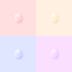 Egg for easter holidays. Four colored options.