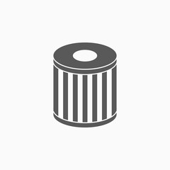 car oil filter icon, filter vector