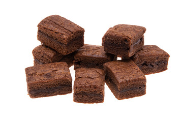american chocolate brownie cake isolated