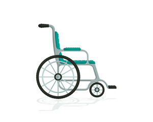 Fototapeta na wymiar wheelchair vector design. Hospital wheelchair with realistic design style