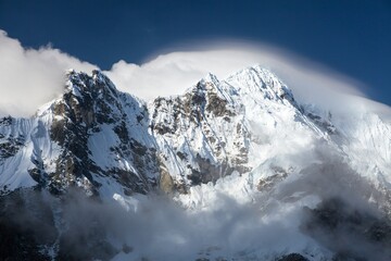 Obraz premium Evening view of mount Salkantay or Salcantay in Peru