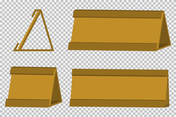 Nameplate vector set isolated on a transparent background.