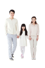 The Oriental family of three