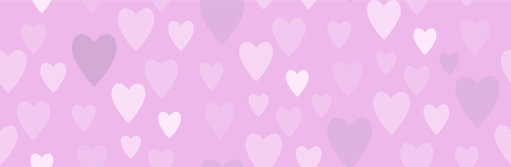 Plakat Pattern with tender hearts. Vector image