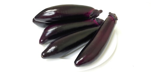 eggplants isolated on white background