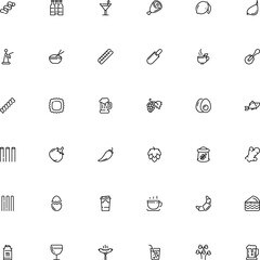 icon vector icon set such as: crescent, mustard, orange, logotype, filled, farming, closeup, sack, baguette, yellow, bean, fusilli, lemon, spiral, japanese, tap, dog, green, pizza, cut, one, paper