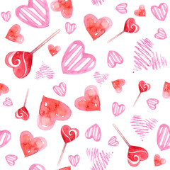 seamless pattern for valentine's day. texture for scrapbooking paper. for decor clip-art. hearts, love, valentine - 408274724