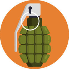 Grenade icon vector, filled flat sign, solid pictogram isolated. Frag symbol, logo illustration.
