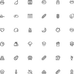 icon vector icon set such as: fillet, steam, barrel, fungus, dim, bacon, invitation, shrimp, box, stuffed, berry, fry, cabbage, ramen, modern, craft, catch, roast, media, delicacy, ham, campanelle