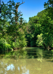 Vue du Suran à Simandre-sur-Suran, France