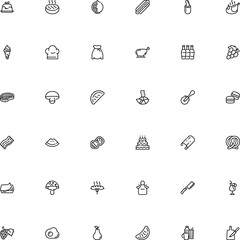 icon vector icon set such as: whiskey, onion, aluminum, sowbelly, lucky, iron, creamy, luck, collection, cap, sauce, panel, editable, ham, salty, t-bone, solid, round, rye, holiday, frankfurter