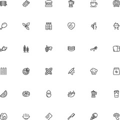 icon vector icon set such as: pipe, wide, rigate, damaged, earthstar, seed, spighe, modern, sack, vineyard, birthday, fusilli, corn, salty, sugar, mushrooms, packaging, box, noodles, cooked, field