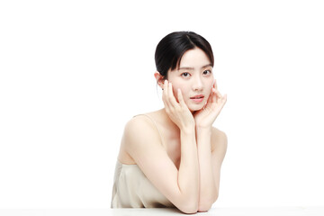 Fototapeta premium Portrait Of Beautiful Woman in Studio