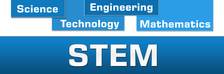 STEM - Science Technology Engineering Mathematics Blue Stripes On Top 