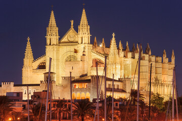 Catedral de Mallorca , siglo  XIII, Monumento Histórico-artístico, Palma, mallorca, islas baleares, españa, europa