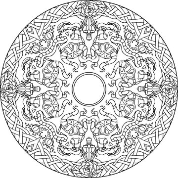 Mandala Celtic War Shield