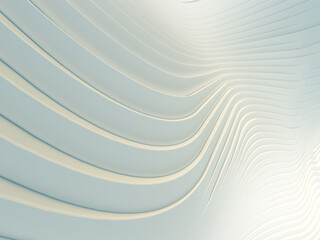 Wave bend white abstract background surface. Digital illustration. 3d rendering