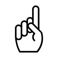 Infield Fly Concept, index finger pointing out  Vector line Icon Design, Base ball Symbol on white background, bat and ball game Sign, Sports equipment Stock,
