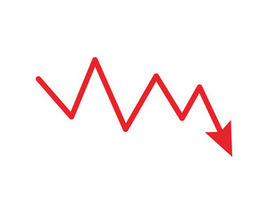 Obraz premium statistics red arrow infographic icon