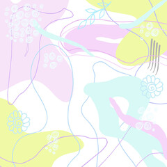 Trendy abstract background in pastel colors