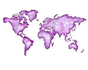 World map abstraction painted wallpaper 