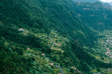 Scattered houses in the mountain