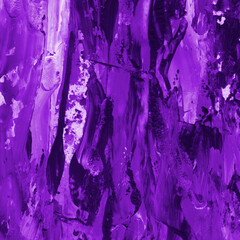 Modern contemporary acrylic background. Violet texture made with a palette knife. Abstract painting on paper. Mess on the canvas.