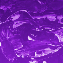 Modern contemporary acrylic background. Violet texture made with a palette knife. Abstract painting on paper. Mess on the canvas.