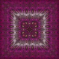 3d effect - abstract fractal square pattern 