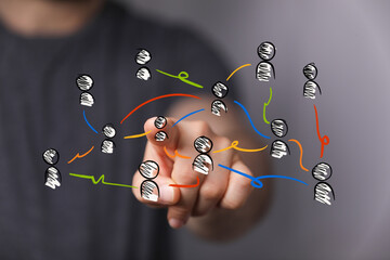 conference Digital Network and data concept