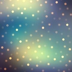 Shiny bokeh on blue lilac yellow gradient blurred background. Fantastic abstract graphic.