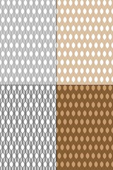 Set of abstract seamless mesh pattern. Lined lacy material design for sportwear and accessories.