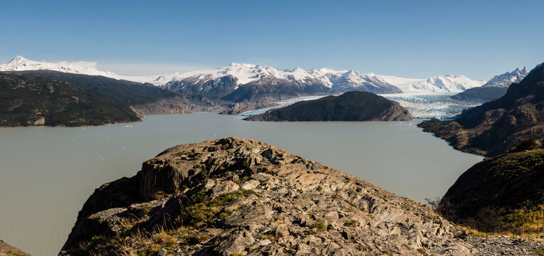 mirador de Grey, valle del lago Grey, trekking W, Parque nacional Torres del Paine,Sistema Nacional de &Aacute;reas Silvestres Protegidas del Estado de Chile.Patagonia, Rep&uacute;blica de Chile,Am&eacute;rica del Sur