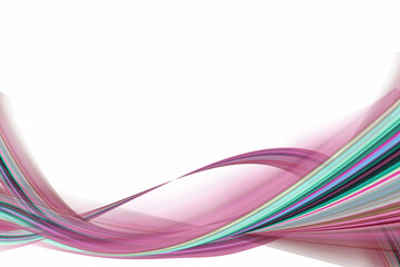 Abstract multicolored waves on a white background.