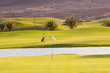 Golf course with gorgeous green