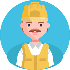 construction icon. Contractor man icon. 